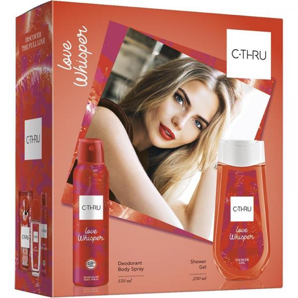C-THRU zestaw Love Whisper dezodorant 150ml + żel pod prysznic 250ml