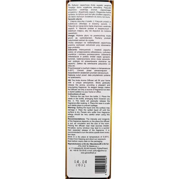 General Fresh patyczki zapachowe Arola Szampan 50ml