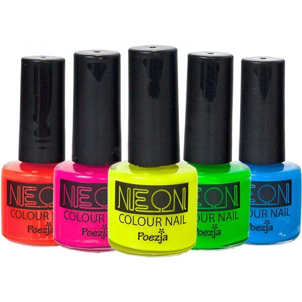 Poezja lakier Neon zestaw MIX 12 szt.