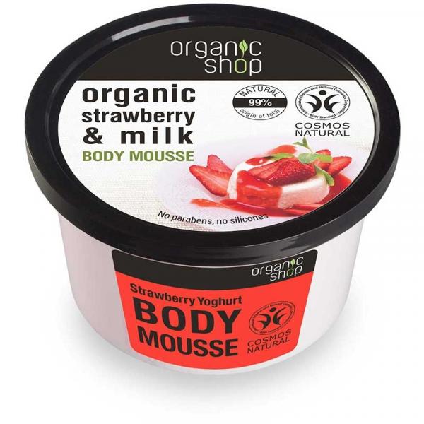 Organic Shop mus do ciała Truskawkowy jogurt 250ml
