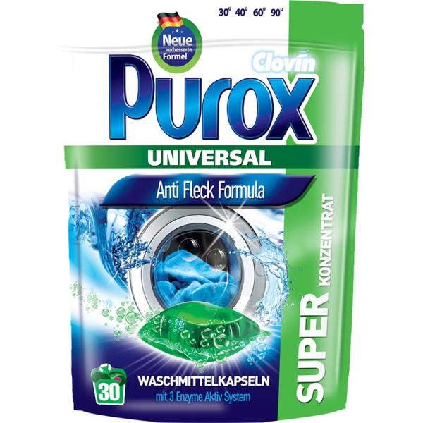 Purox kapsułki do prania tkanin 30 sztuk uniwersalne