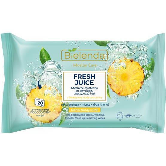 Bielenda Fresh Juice chusteczki do demakijażu 20 sztuk Ananas