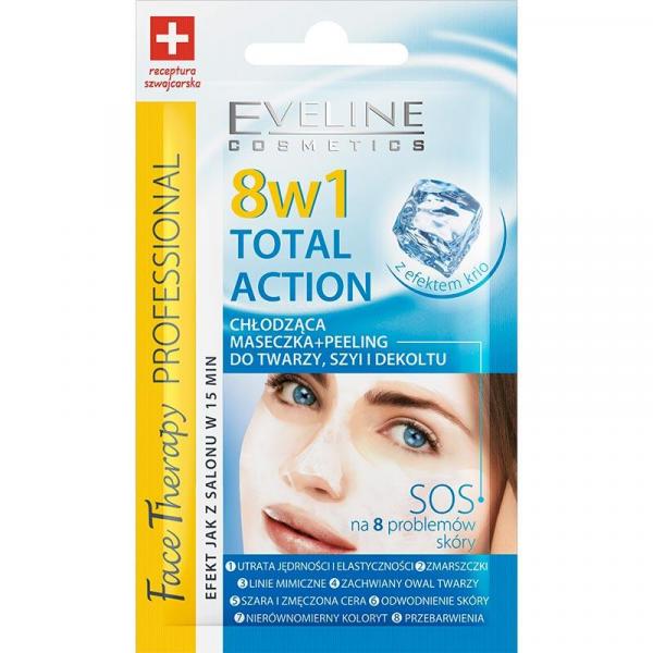 Eveline maseczka 8w1 Total Action chłodząca + peeling 7ml
