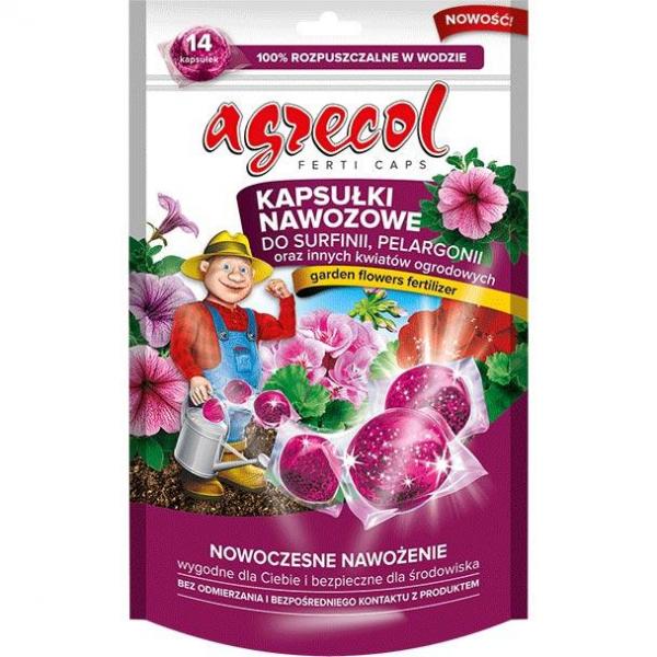 Agrecol kapsułki nawozowe do surfinii, pelargonii i innych kwiatów ogrodowych 14szt.