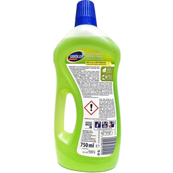 Sidolux Expert do mycia drewna i paneli 750ml werbena z bergamotką