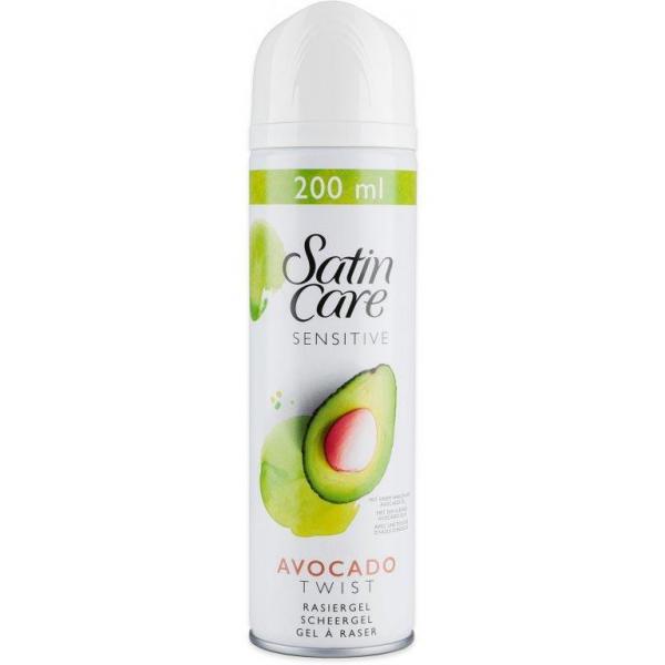 Gilette Satin Care Sensitive żel do golenia damski 200ml Avocado Twist