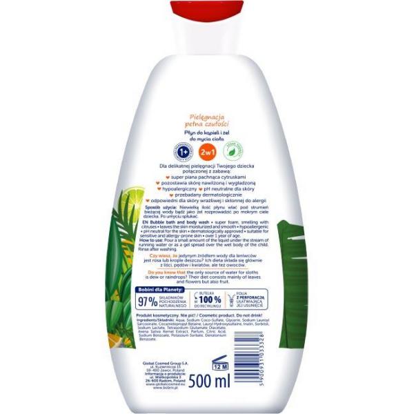 Bobini Fun płyn i żel do kąpieli 2w1 Cytrusowa Wyspa 500ml
