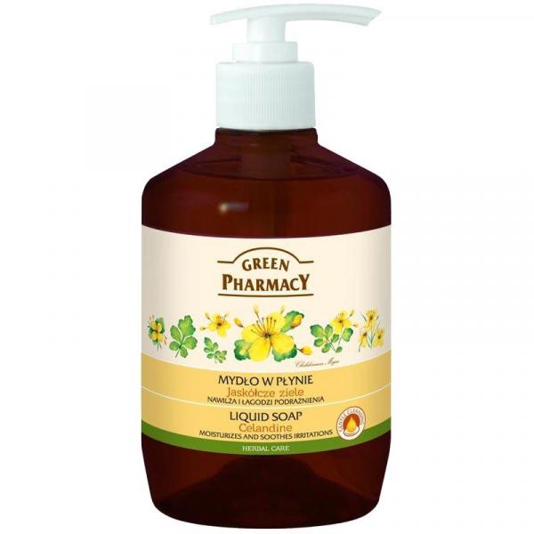 Green Pharmacy mydło w płynie nawilżająco-łagodzące 465ml Jaskółcze Ziele