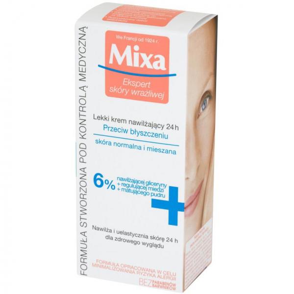 Mixa lekki krem nawilżający 6% przeciw błyszczeniu 50ml