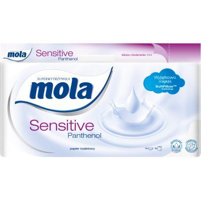 Mola Sensitive papier toaletowy 3 warstwowy 8 sztuk Panthenol
