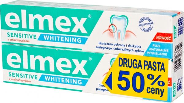 Elmex sensitive whitening 2 x 75ml pasta do zębów