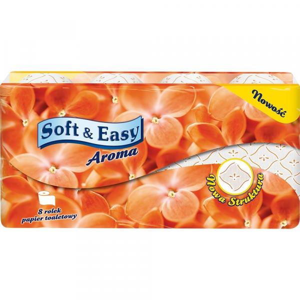 Soft & Easy papier 2-warstwowy 8 sztuk Aroma Pomarańczowa
