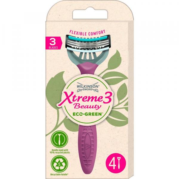 Wilkinson Xtreme 3 Beauty Eco Green golarki 3-ostrzowe 4szt.
