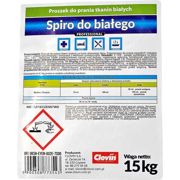 Spiro White proszek do prania 15kg