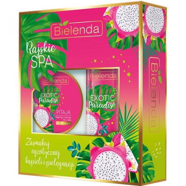 Bielenda zestaw Rajskie SPA ujędrniający peeling cukrowy + olejek pod prysznic