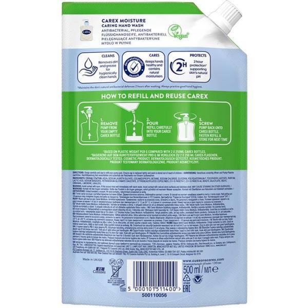 Carex zapas mydła antybakteryjnego Moisture Plus 500ml