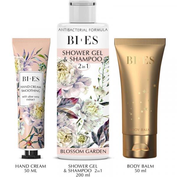 Bi-es Zestaw damski Blossom Garden krem do rąk+żel pod prysznic+balsam do ciała