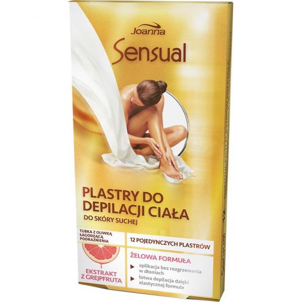 Joanna Sensual plastry do depilacji ciała 12 sztuk skóra sucha