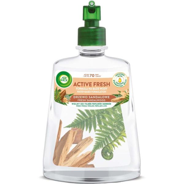 Air Wick Active Fresh automatyczny odświeżacz powietrza 228ml Drzewo Sandałowe zapas 