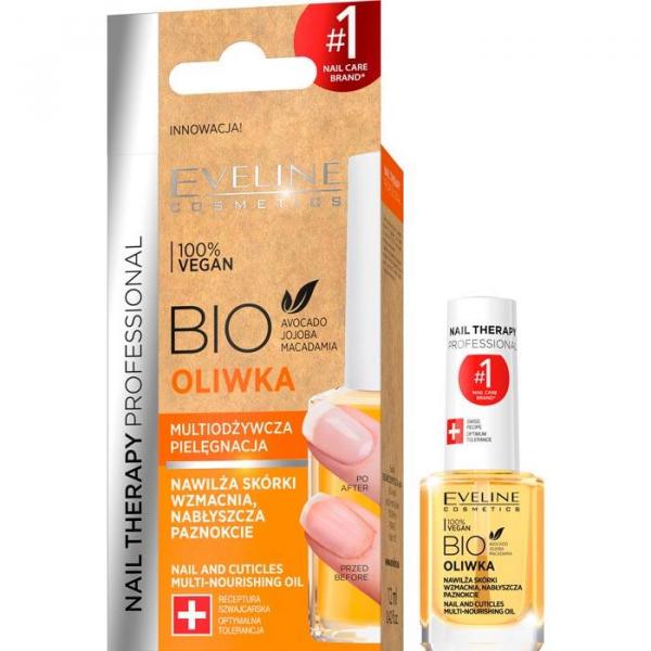 Eveline Bio oliwka do skórek i paznokci 12ml nawilżenie i wzmocnienie