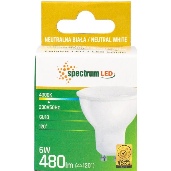 Spectrum LED żarówka GU10 6W neutralna biała
