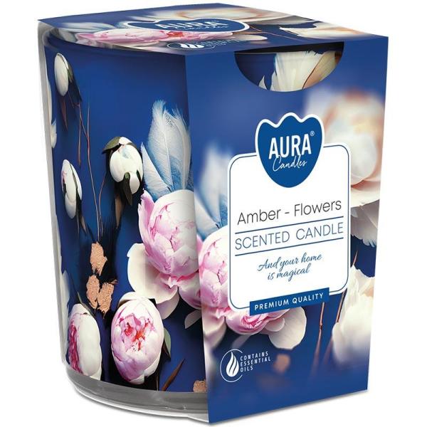 Bispol Aura świeca zapachowa sn72s-57 Amber – Flowers
