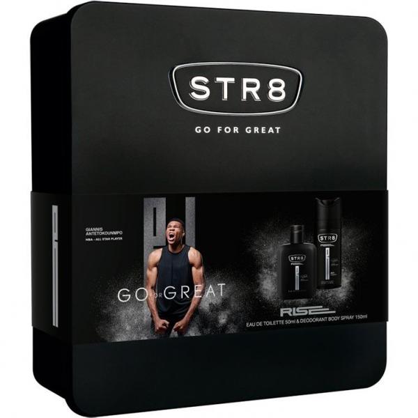 STR8 Zestaw Rise woda toaletowa 100ml + dezodorant 150ml w puszce