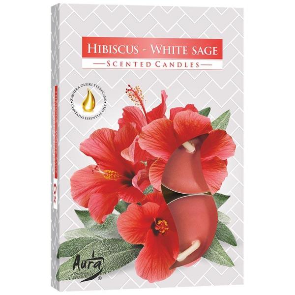 Bispol podgrzewacze zapachowe Hibiscus-White Sage 6 sztuk p15-356 