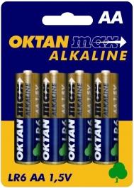Oktan baterie alkaliczne AA LR6 1,5V 4szt.
