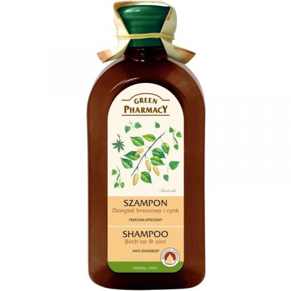 Green Pharmacy szampon do włosów 350ml Dziegieć Brzozowy i Cynk