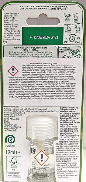 Air Wick elektryczny wkład 19ml Sosna i Płatki Śniegu
