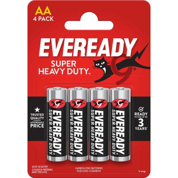 Eveready Super Heavy Duty baterie AA LR6, 4 sztuki