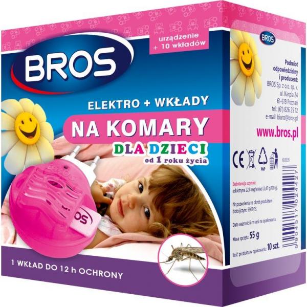 Bros elektro sensitive urządzenie + 10 wkładów na komary