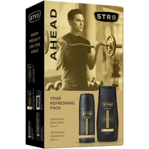STR8 zestaw Ahead dezodorant 150ml + żel pod prysznic 250ml