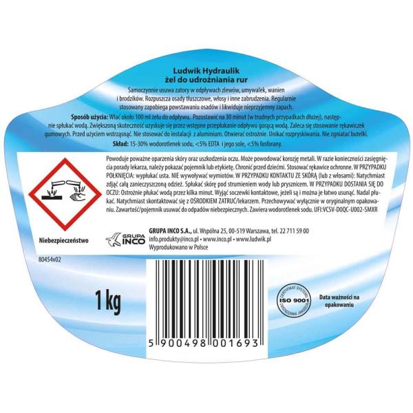 Ludwik Hydraulik żel do udrożniania rur 1kg