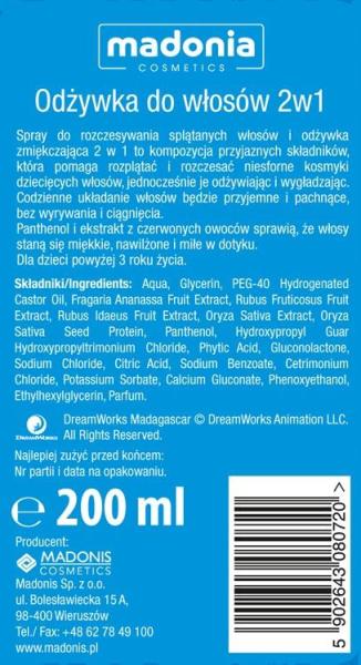 Madonia Madagaskar spray & odżywka do włosów 2w1 200ml
