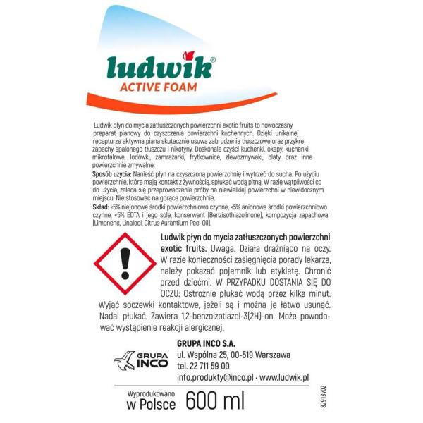 Ludwik do zatłuszczonych powierzchni 600ml