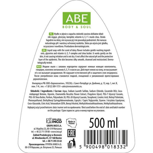 Abe mydło w płynie 500ml stokrotka