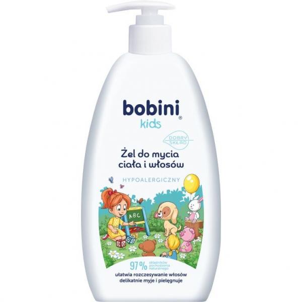 Bobini Kids żel do mycia ciała i włosów 500ml hipoalergiczny
