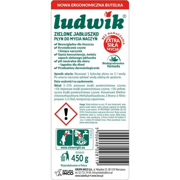 Ludwik do naczyń 450g zielone jabłuszko