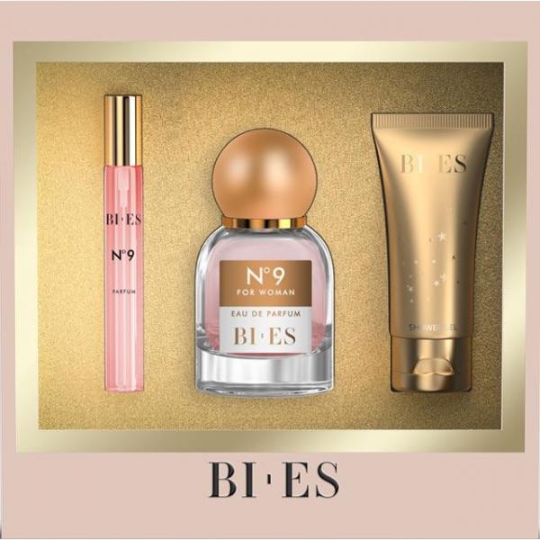 Bi-es Zestaw damski NO9 (EDP 50ml + PERF 20ml + żel pod prysznic 50ml)