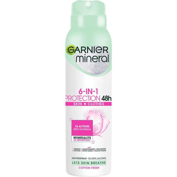 Garnier dezodorant spray 6in1 Cotton Fresh 150ml
