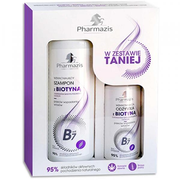 Pharmazis zestaw szampon do włosów 400ml + odżywka 250ml z Biotyną