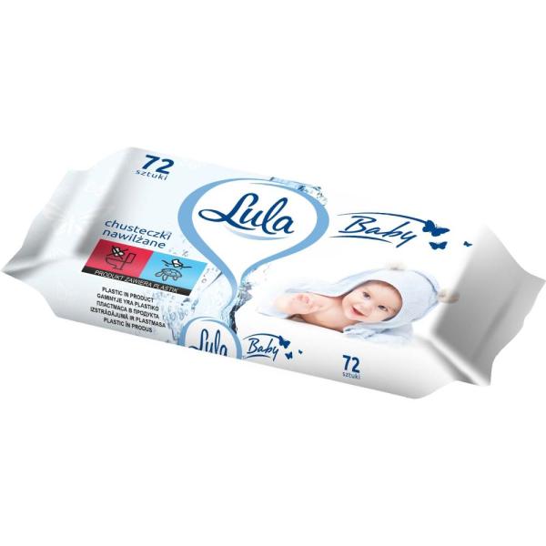 Lula Baby chusteczki nawilżane 99% wody 72 sztuki