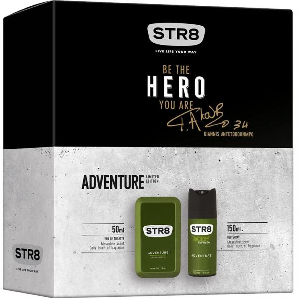 STR8 zestaw Adventure woda toaletowa 50ml + dezodorant 150ml