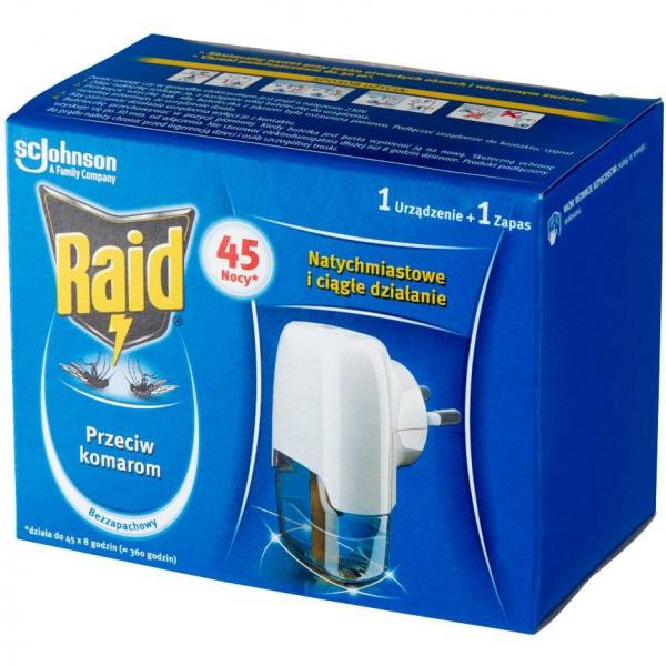 Raid electric na komary urządzenie + płyn 45 nocy
