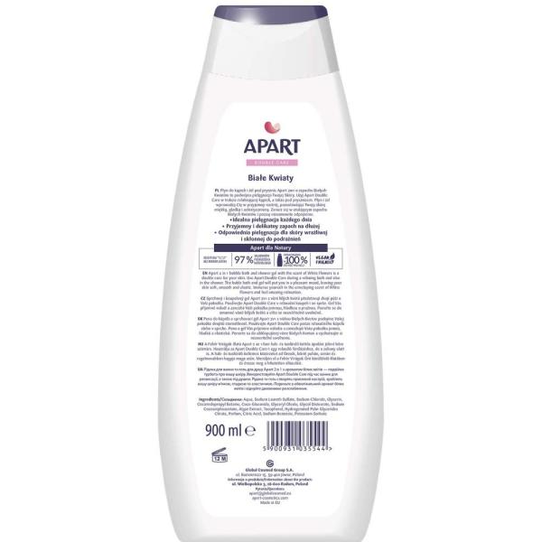 Apart 2w1 żel pod prysznic i płyn do kąpieli Double Care 900ml Białe Kwiaty