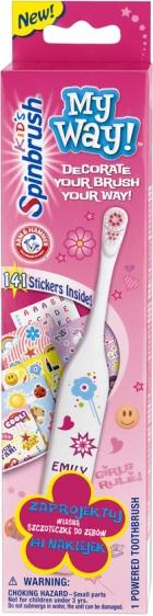Spinbrush My Way! szczoteczka dla dziewczynek