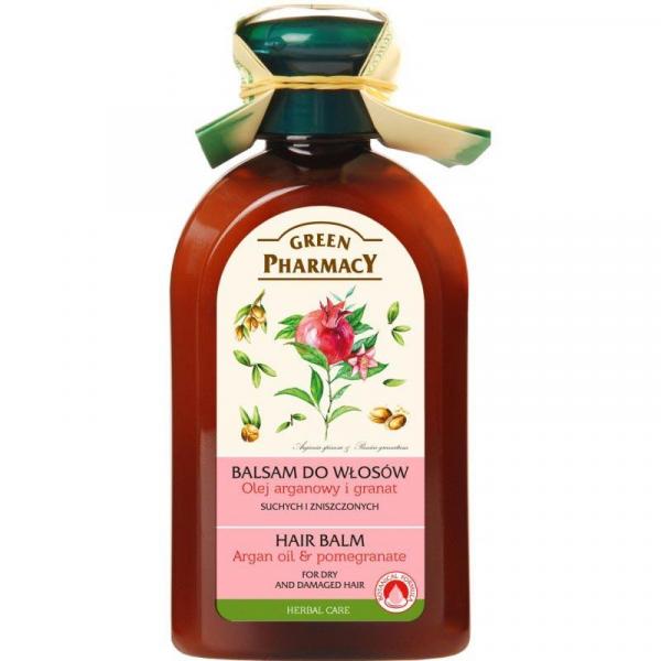 Green Pharmacy balsam do włosów suchych 300ml Olej Arganowy i Granat