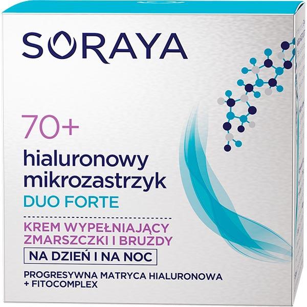 Krem wypełniający zmarszczki i bruzdy Soraya Hialuronowy Mikrozastrzyk DUO FORTE 70+
